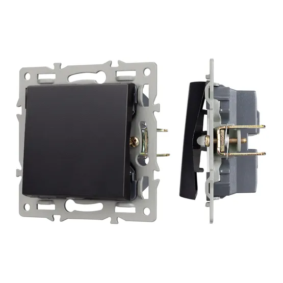 Фото #1 товара Механизм выключателя одноклавишный непроходной SWT-MK01-PL-BK (250V, 16A) (Arlight, -)