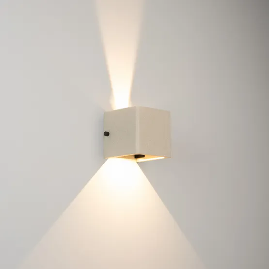 Фото #7 товара Светильник LGD-PERAN-WALL-S120x120-6W Warm3000 (WH, 0-80 deg, 230V) (Arlight, IP65 Бетон, 3 года)