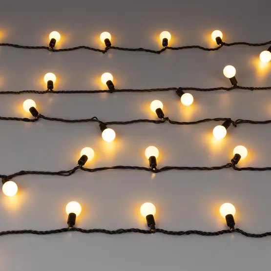 Фото #4 товара Светодиодная гирлянда ARD-BALL-CLASSIC-D23-10000-BLACK-80LED WARM (230V, 3.5W) (Ardecoled, IP65)