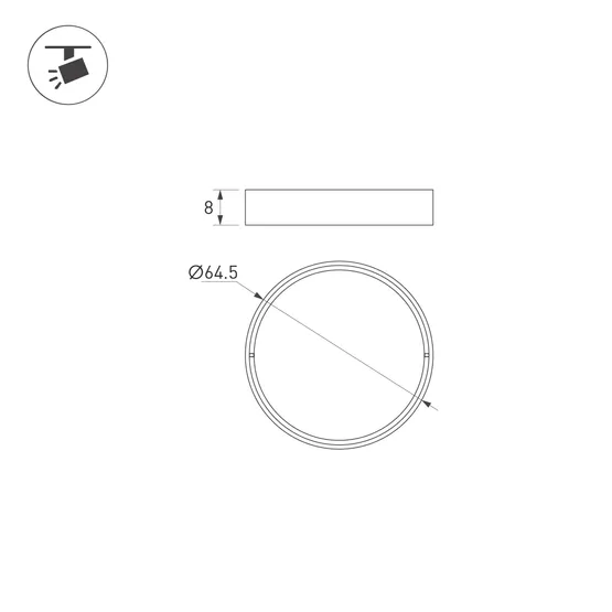 Фото #4 товара Светофильтр LGD-ARTIFACT-COLORFUL-FIX-ZOOM-R65 (BK-YL) (Arlight, Металл)