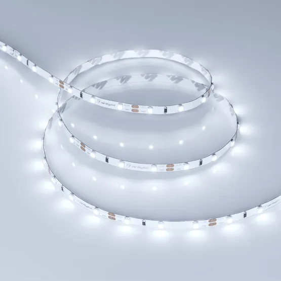 Фото #4 товара Светодиодная лента RT-A60-5mm 12V Cool 8K (4.8 W/m, IP20, 2835, 5m) (Arlight, узкая)