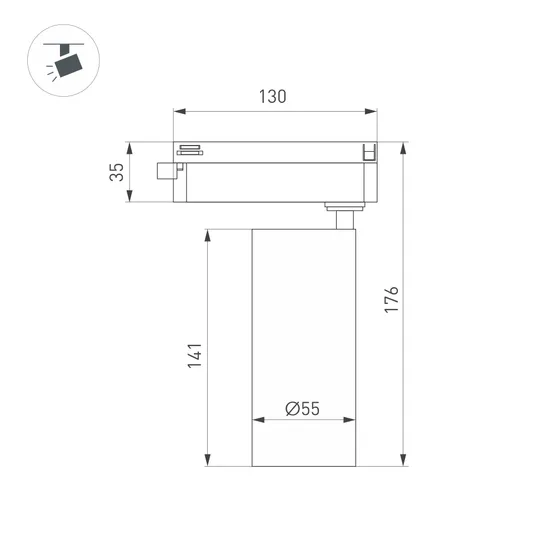 Фото #7 товара Светильник LGD-GERA-2TR-R55-10W Day4000 (WH, 24 deg, 230V) (Arlight, IP20 Металл, 5 лет)