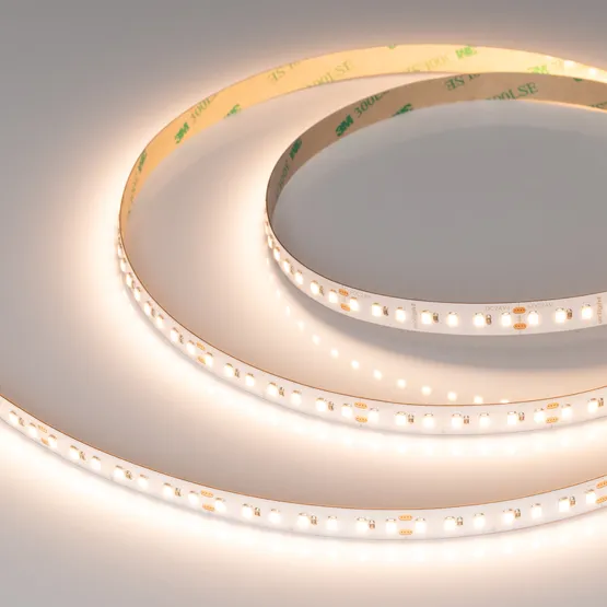 Фото #2 товара Светодиодная лента RT-A140-10mm 24V Warm3000 SUN (20 W/m, IP20, 2835, 5m) (Arlight, -)