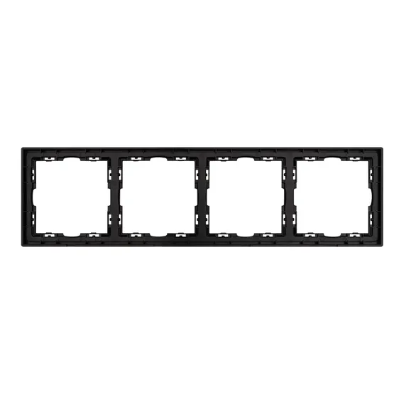 Фото #2 товара Рамка пластиковая FRM-NOBE-SFPL-4-BK (Arlight, Черный оникс)