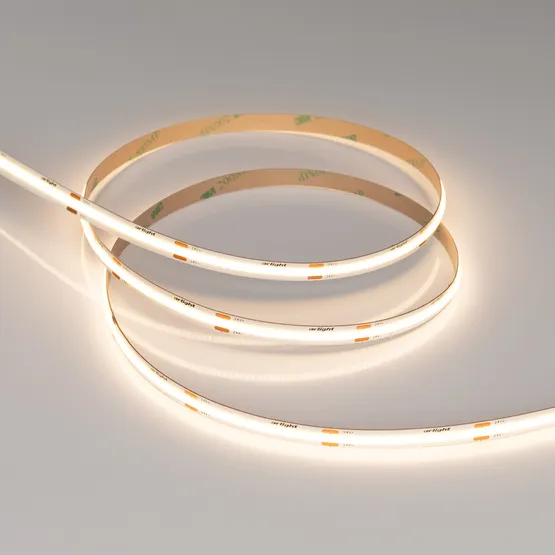 Фото #2 товара Светодиодная лента COB-X480-8mm 24V Warm3000 (8 W/m, IP20, CSP, 5m) (Arlight, -)