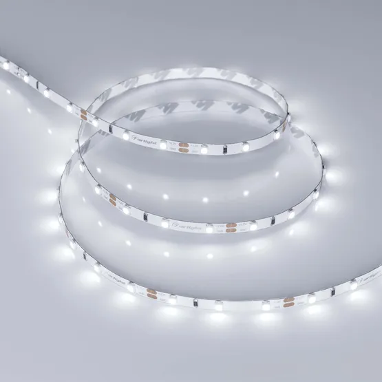 Фото #2 товара Светодиодная лента RT-A60-5mm 12V White6000 (4.8 W/m, IP20, 2835, 5m) (Arlight, 4.8 Вт/м, IP20)