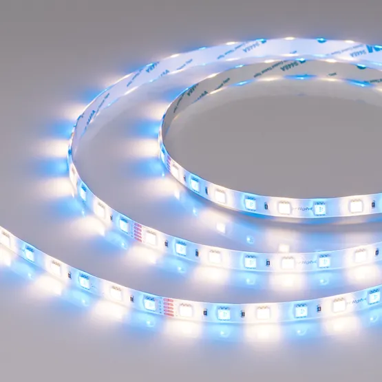Фото #2 товара Светодиодная лента RTW-SE-B60-10mm 24V RGBW-Warm (14.4 W/m, IP65, 5060, 5m) (Arlight, Открытый)