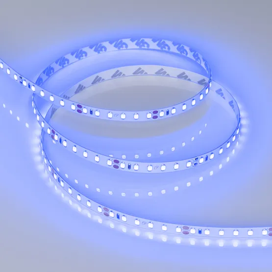 Фото #2 товара Светодиодная лента RT-A120-8mm 24V Blue (9.6 W/m, IP20, 2835, 5m) (Arlight, 9.6 Вт/м, IP20)