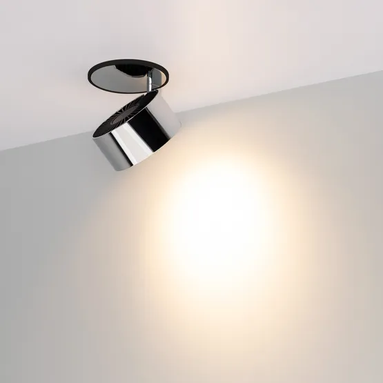 Фото #2 товара Светильник SP-PLURIO-BUILT-R77-9W Warm3000 (BK-CHR, 36 deg, 230V) (Arlight, IP20 Металл, 3 года)