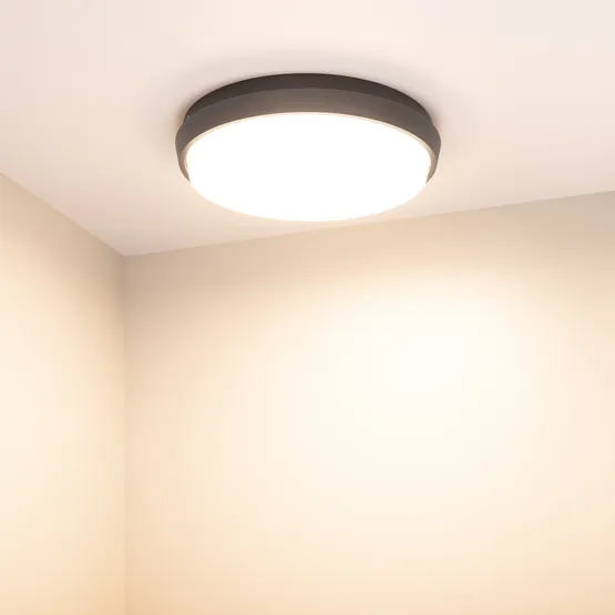 Фото #3 товара Светильник LGD-GIRO-R240-25W Warm3000 (GR, 110 deg, 230V) (Arlight, IP54 Металл, 3 года)