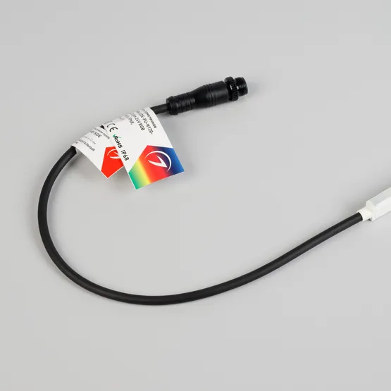 Фото #2 товара Светодиодная лента герметичная WAVE-SIDE-PU-H120-06x12mm 24V RGB (8 W/m, IP68, 1m, wire x1) (Arlight, Вывод прямой, 3 года)