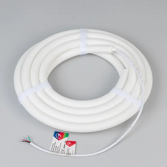 Фото #5 товара Светодиодная лента герметичная MOONLIGHT-TOP-G280-D18mm 24V RGB 360deg (13 W/m, IP65, 3838, 5m, wire x1) (Arlight, Вывод прямой, 3 года)