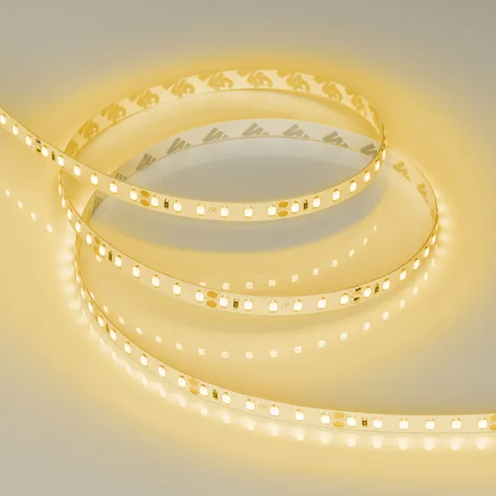 Фото #2 товара Светодиодная лента RT-A120-8mm 24V Yellow (9.6 W/m, IP20, 2835, 5m) (Arlight, Открытый)