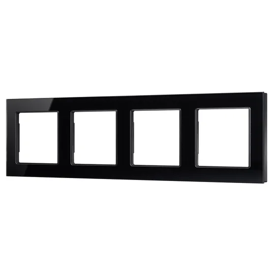 Фото #1 товара Рамка стеклянная FRM-GLARE-GS-4-BK (Arlight, -)