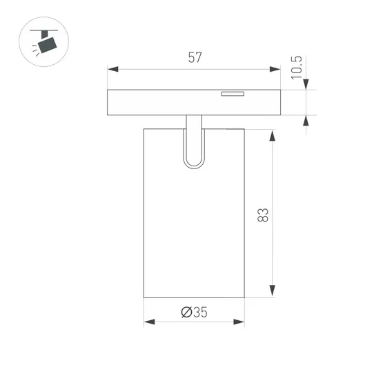 Фото #3 товара Светильник MAG-MICROCOSM-SPOT-R35-5W Warm3000 (BK, 36 deg, 24V) (Arlight, IP20 Металл, 3 года)