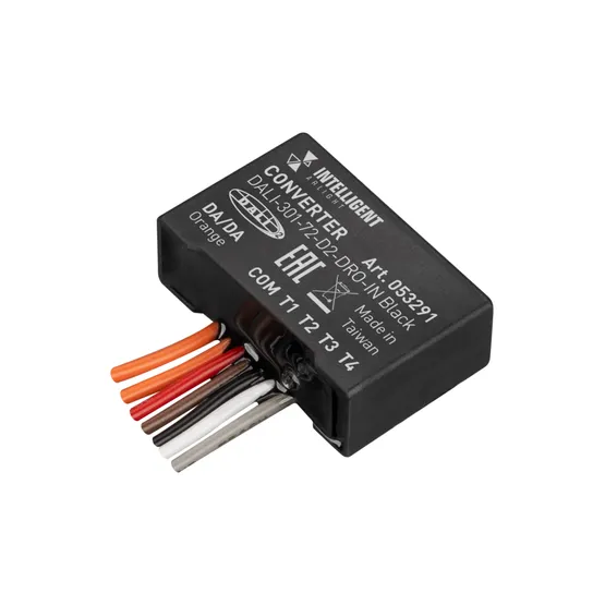 Фото товара INTELLIGENT ARLIGHT Конвертер DALI-301-72-D2-DRO-IN Black (BUS) (IARL, Пластик)