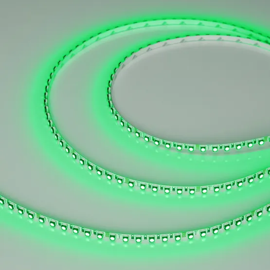 Фото #4 товара Светодиодная лента MINI-F120-5mm 24V RGB (8 W/m, IP20, 3535, 5m) (Arlight, узкая)