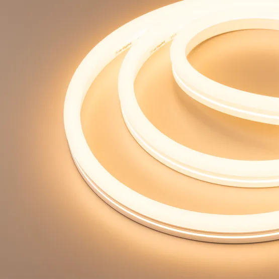 Фото #1 товара Светодиодная лента герметичная MOONLIGHT-SIDE-X336-12x24mm 230V Warm2400 (11 W/m, IP65, 50m, wire x1) (Arlight, Грибовидная форма)