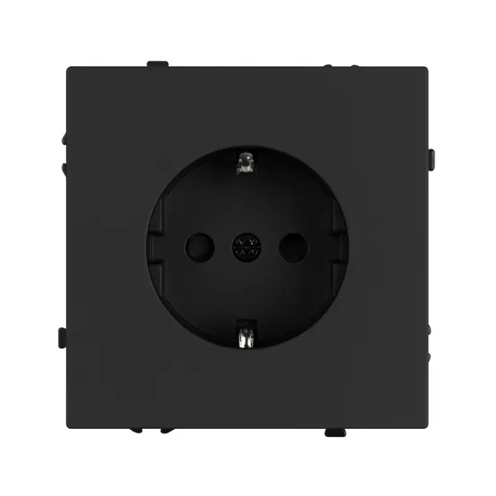 Фото #3 товара Механизм электрической розетки SCT-NOBE-MEU1-SFPL-BK (230V, 16A) (Arlight, Черный оникс)