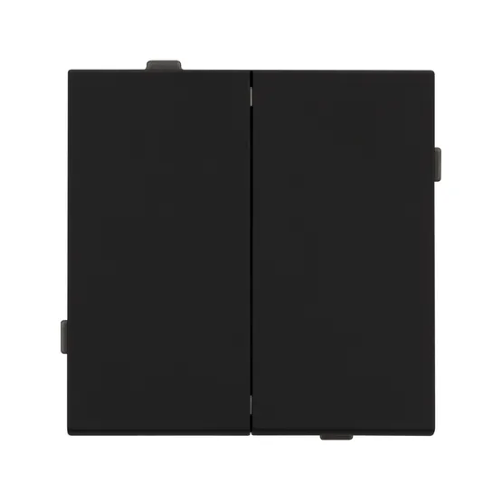 Фото #3 товара Механизм выключателя двухклавишный проходной SWT-TENDO-MKP2-SFPL-BK (230V, 10A) (Arlight, Матовый черный)