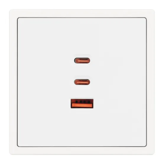 Фото #3 товара Механизм розетки с быстрой USB зарядкой SCT-NOBE-MUACC-SFPL-FC-WH (65W, QC3) (Arlight, -)