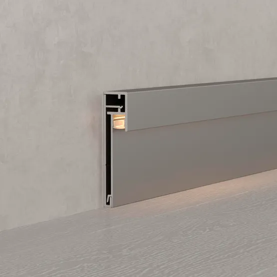 Фото #4 товара Профиль PLINTUS-H54B-2000 ANOD (Arlight, Алюминий)