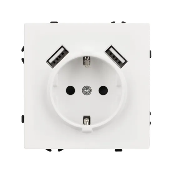 Фото #3 товара Механизм розетки с USB зарядкой SCT-NOBE-MUAA-SFPL-WH (230V, 16A) (Arlight, Белый кварц)