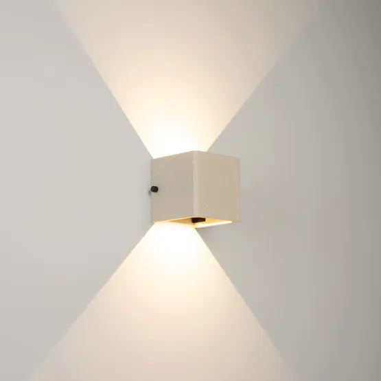 Фото #4 товара Светильник LGD-PERAN-WALL-S120x120-6W Warm3000 (WH, 0-80 deg, 230V) (Arlight, IP65 Бетон, 3 года)