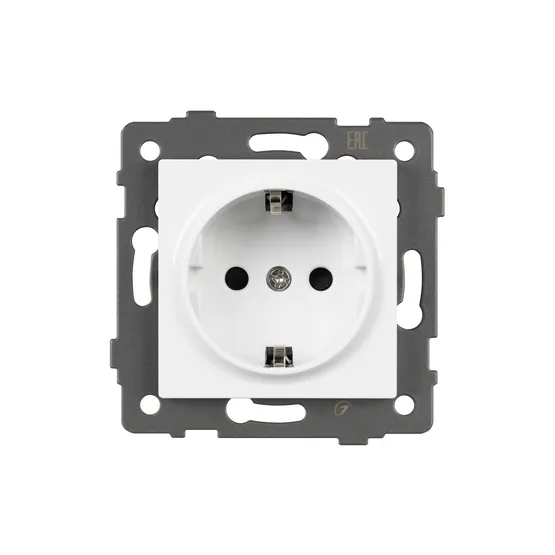 Фото #3 товара Механизм электрической розетки SCT-MEU1-PL-WH-V (250V, 16A) (Arlight, -)
