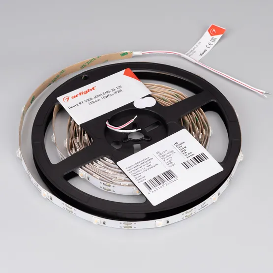 Фото #2 товара Светодиодная лента RT-5000-6060LENS-20-12V Cool 8K (10mm, 10W/m, IP20) (Arlight, Открытый)