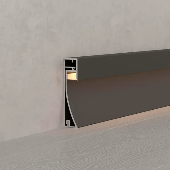 Фото #4 товара Профиль PLINTUS-H54-2000 BLACK (Arlight, Алюминий)