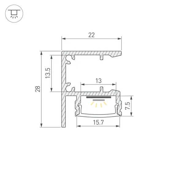 Фото #3 товара Профиль WALL-2228-2000 ANOD BLACK (Arlight, Алюминий)