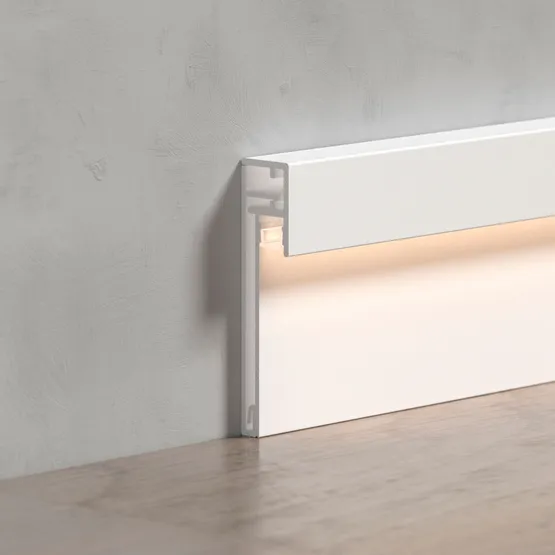 Фото #5 товара Профиль PLINTUS-H54B-2000 WHITE (Arlight, Алюминий)