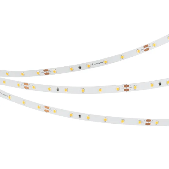 Фото #2 товара Светодиодная лента UL-A60-8mm 24V Warm3500 (4.8 W/m, IP20, 5m) (Arlight, 7 лет)