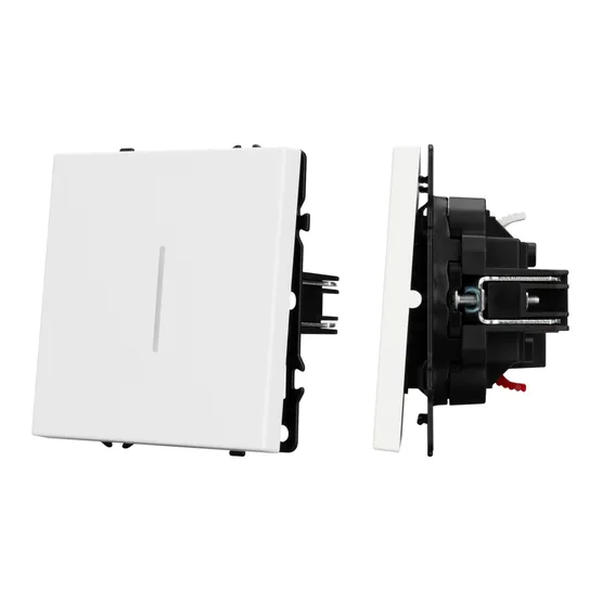 Фото #1 товара Механизм выключателя одноклавишный проходной LED SWT-NOBE-MKP1-SFPL-L-WH (230V, 10A) (Arlight, Белый кварц)