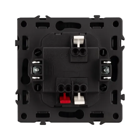 Фото #3 товара Механизм выключателя одноклавишный проходной SWT-NOBE-MKP1-SFPL-BK (230V, 10A) (Arlight, Черный оникс)