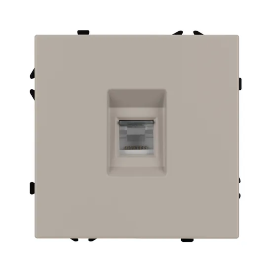 Фото #3 товара Механизм компьютерной розетки SCT-NOBE-MPC1-SFPL-CA (RJ-45, CAT6) (Arlight, Кашемир)