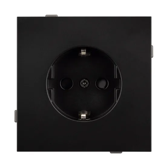 Фото #2 товара Механизм электрической розетки SCT-TENDO-MEU1-PL-BK (230V, 16A) (Arlight, Черный)