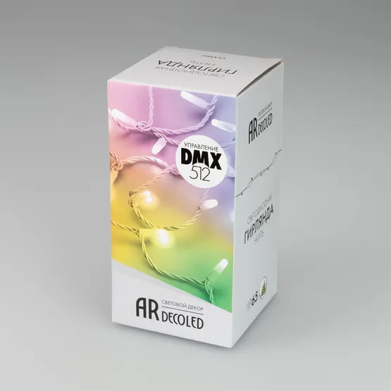 Фото #8 товара Светодиодная гирлянда ARD-STRING-CLASSIC-10000-BLACK-95LED-LIVE RGBW-DMX (24V, 10W) (Ardecoled, IP65)