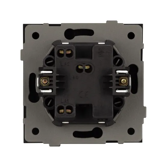 Фото #2 товара Механизм выключателя одноклавишный проходной SWT-TENDO-MKP1-PL-BK (230V, 10A) (Arlight, Черный)