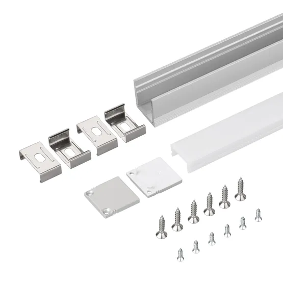 Фото #4 товара Профиль с экраном SL-SLIM20-H20-2000 ANOD+OPAL (Arlight, Алюминий)