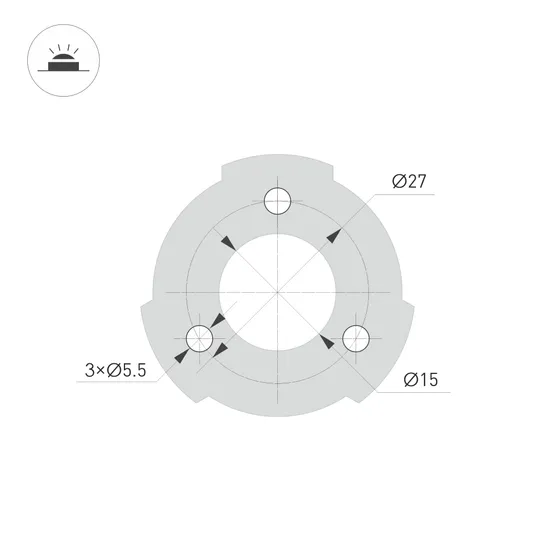 Фото #6 товара Светильник LGD-SWAMP-BOLL-H700-7W Warm3000 (GR, 93 deg, 230V) (Arlight, IP65 Металл, 3 года)