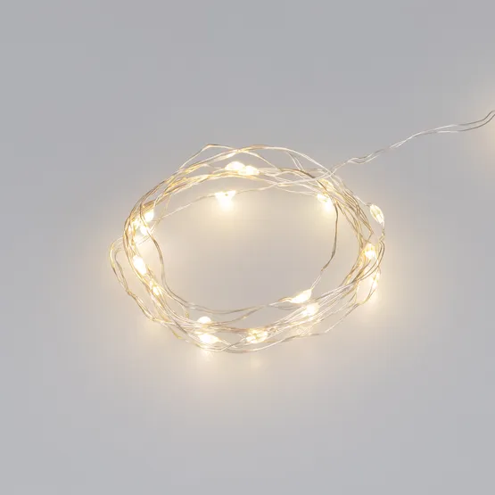 Фото #1 товара Светодиодная гирлянда ARD-DEW-HOME-2000-CLEAR-20LED-STD Warm3000 (3V, Battery Pack) (Ardecoled, IP20)