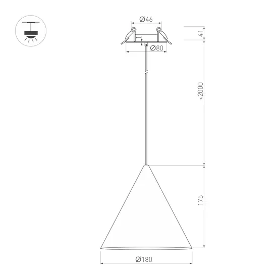 Фото #5 товара Светильник SP-MAKOTO-R180-10W Warm2700 (BK, 36 deg, 230V, TRIAC) (Arlight, IP20 Металл, 3 года)