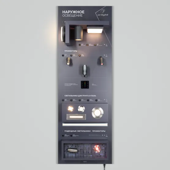 Фото #8 товара Стенд Наружное освещение OUTDOOR-07-1760x600mm (230V) (Arlight, -)