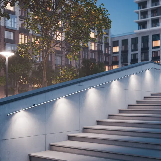 Фото #3 товара Светильник ALT-LODESTAR-HANDRAIL-R27-1.5W Warm3000 (GR, 30x60 deg, 12-24V) (Arlight, IP67 Металл, 3 года)