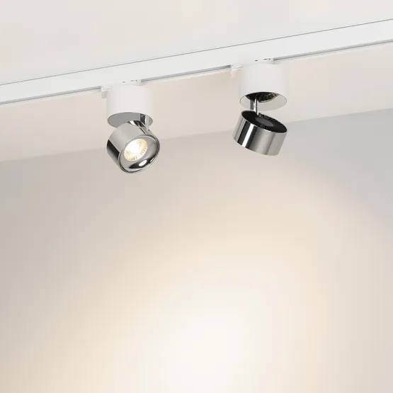 Фото #2 товара Светильник SP-PLURIO-TRACK-4TR-R77-9W Day4000 (WH-CHR, 36 deg, 230V) (Arlight, IP20 Металл, 3 года)