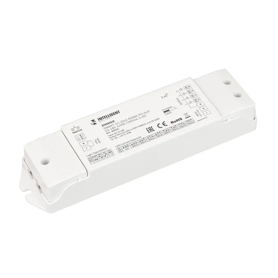 Фото товара INTELLIGENT ARLIGHT Диммер SMART-CC-2042-RGBW-PD-SUF (12-48V, 4x350-1200mA, 2.4G) (IARL, Контроллер)