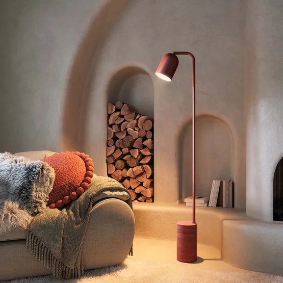 Фото #5 товара Светильник SP-MASON-FLOOR-R143-6W Warm3200-MIX (BG, 120 deg, 230V) (Arlight, IP20, Травертин, 5 лет)