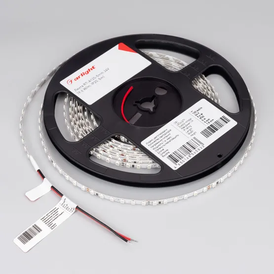 Фото #3 товара Светодиодная лента RT-A120-5mm 24V Blue (9.6 W/m, IP20, 5m) (Arlight, 9.6 Вт/м, IP20)